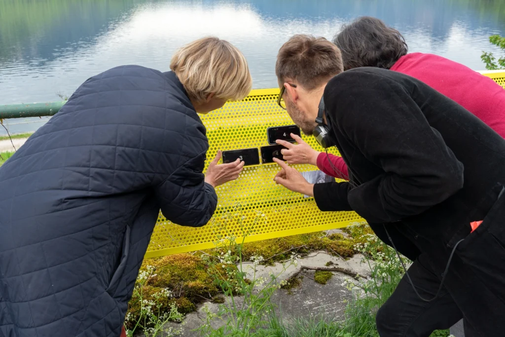 The Golden Pixel Cooperative, Installationsansichten „Techno Scapes”, Mobile Kino-Installation, St. Gilgen, 2021, Fotos: Lisa Truttmann