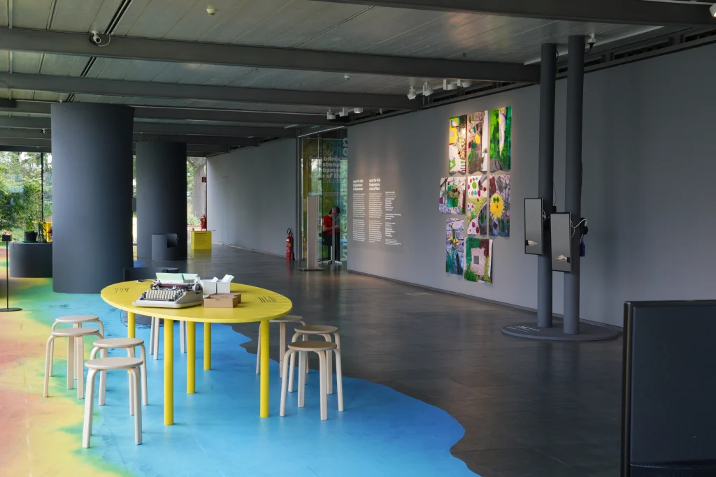 The Golden Pixel Cooperative, Ausstellungsansichten „Space for Kids. Fußabdrücke im Datenmeer”, Kunsthalle Wien, 2021, Fotos: Kunsthalle Wien, Marlies Pöschl, Nathalie Koger