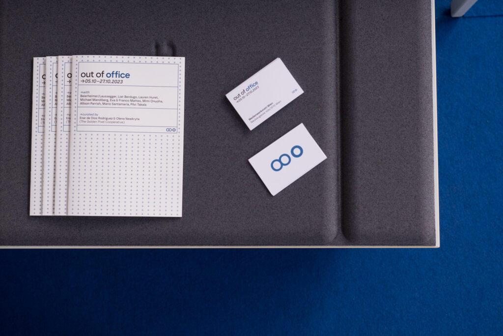 Installationsansicht, „out of office”, Medienwerkstatt Wien, 2023, Foto: Miae Son