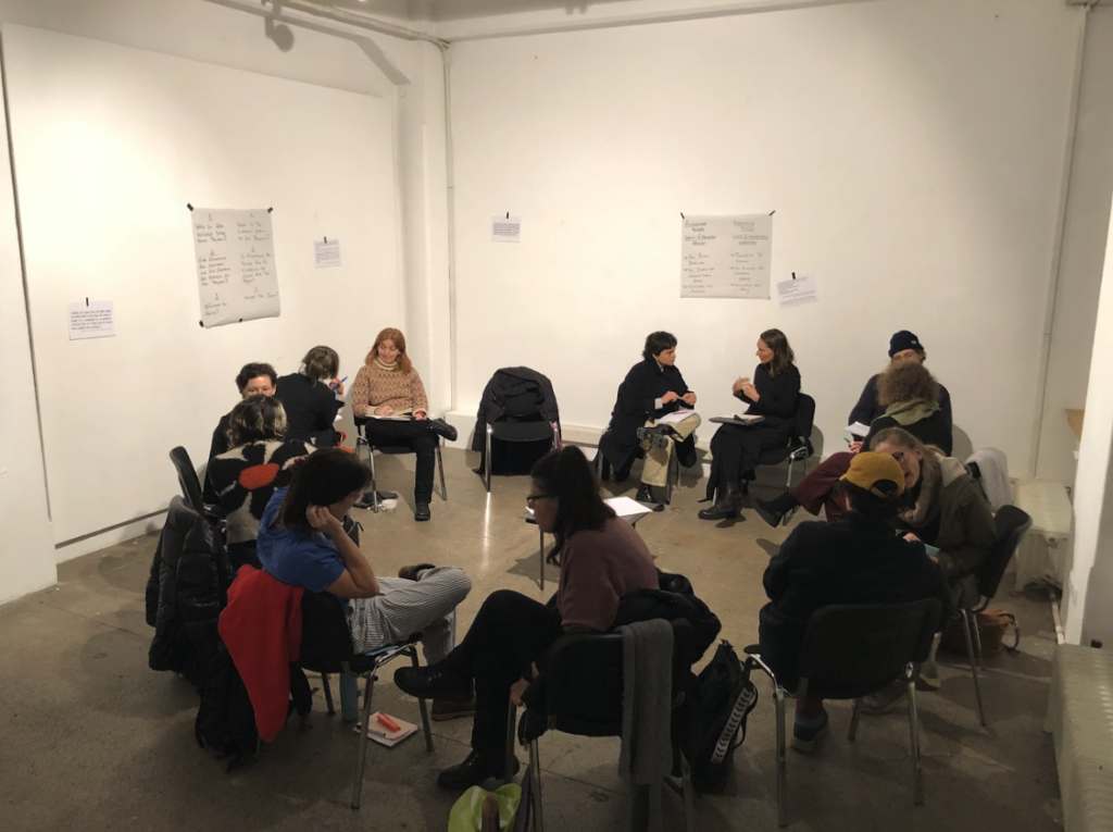 The Golden Pixel Cooperative, „Assoziative Felder”, Workshop mit Iris Blauensteiner, Medienwerkstatt Wien, 2023, Fotos: Pille Riin-Jaik und Iris Blauensteiner