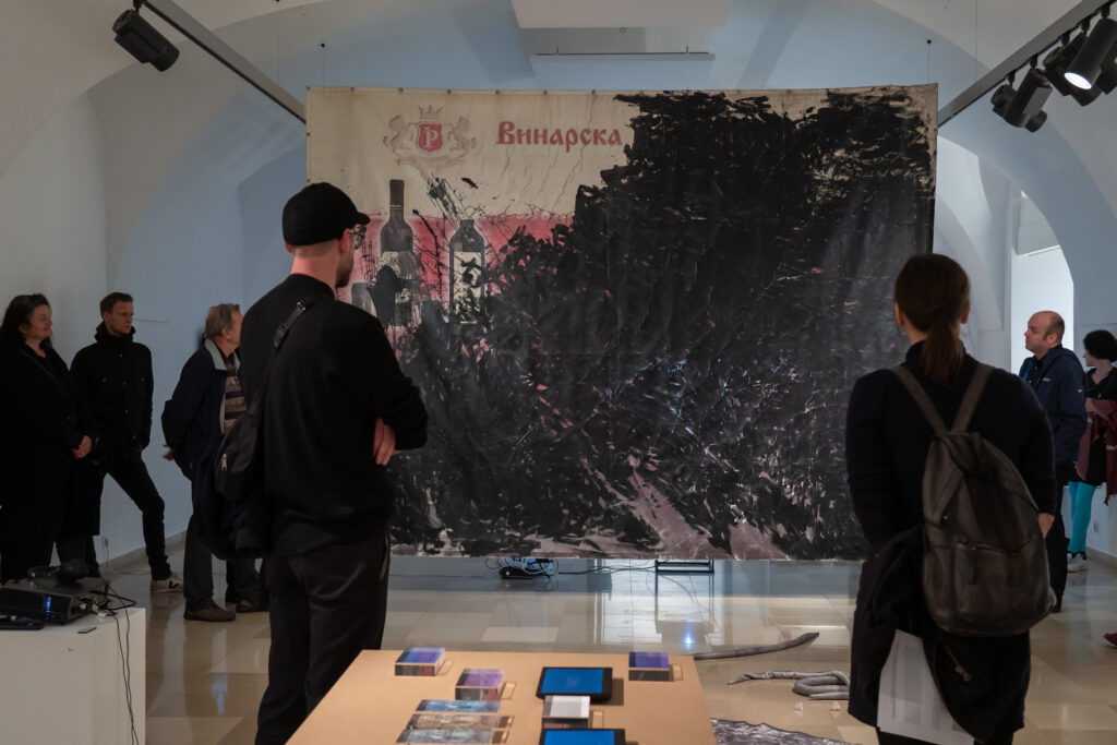 Ausstellungsansicht, „Big screens shatter easily“, Galerie Oberösterreichischer Kunstverein, 2019, Foto: Lisa Truttmann