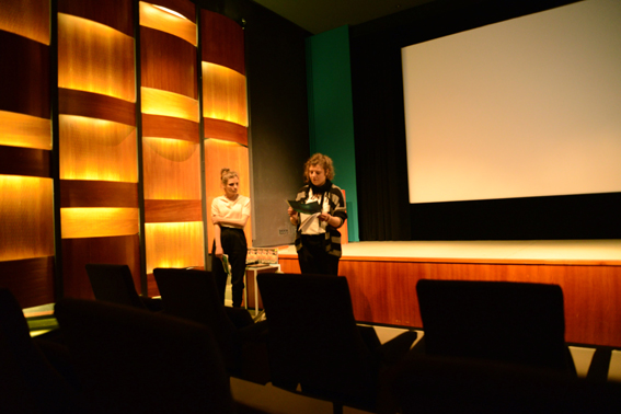 „Ascan Breuer / Dokumentarisches Labor,"  Blickle Kino, 2016, Nathalie Koger und Christiana Perschon. Foto: unbekannt