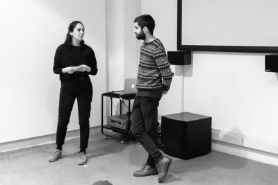 The Golden Pixel Cooperative, „Collectif Jeune Cinéma”, Screening und Vorträge, Medienwerkstatt Wien, 2012, Foto: The Golden Pixel Cooperative