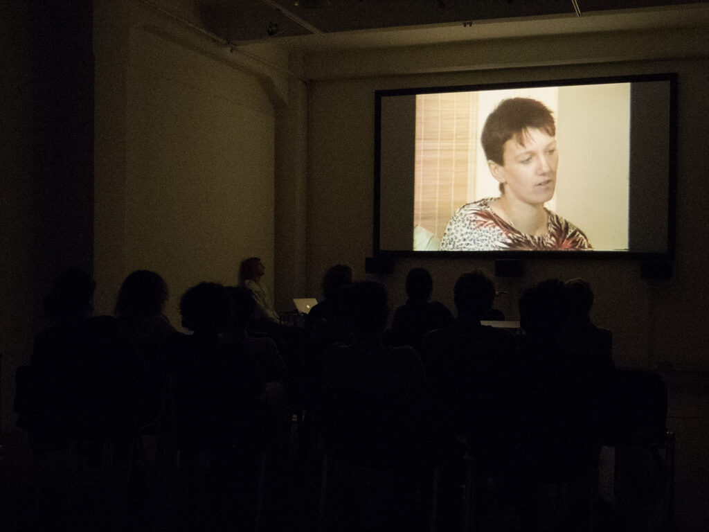 Ash Reid, Vortrag „To Never Work Alone: Collective Video & Political Unrest“, Medienwerkstatt Wien, 2019