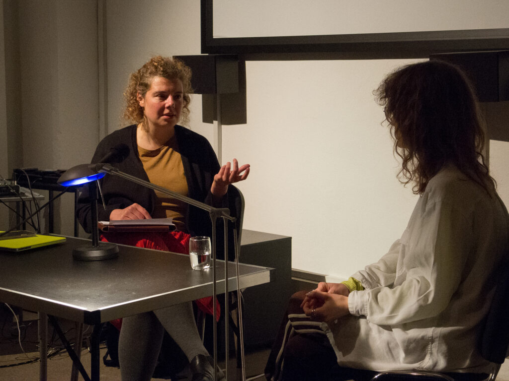 Ash Reid, Vortrag „To Never Work Alone: Collective Video & Political Unrest“, Medienwerkstatt Wien, 2019