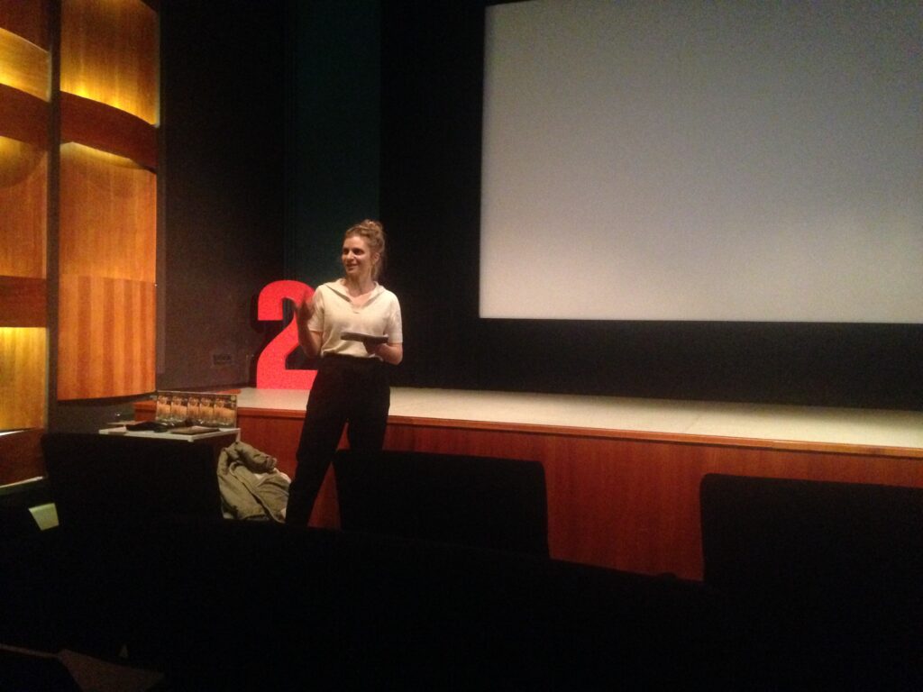 „Ascan Breuer / Dokumentarisches Labor,"  Blickle Kino, 2016, Nathalie Koger und Christiana Perschon. Foto: unbekannt